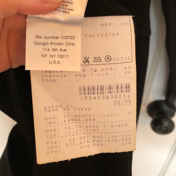 Giorgio Armani Black Silk Chiffon Dress - Picture 10 of 11